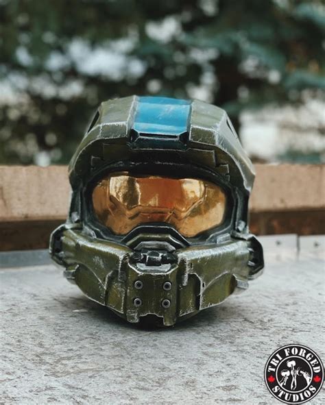 Finished Halo Master Chief Helmet Custom Colors Resin Cast Working
