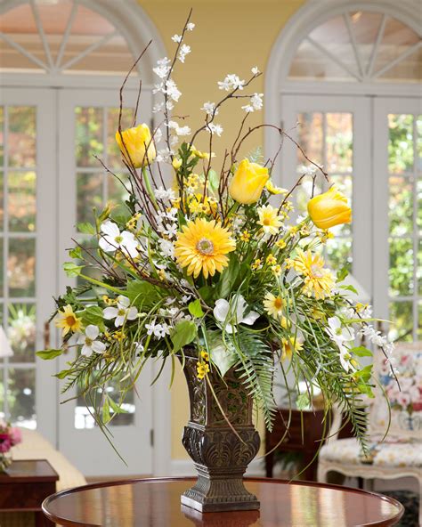 Flower Arranging In A 12 Tall Vase Home Shop At Home Silk Florals