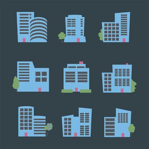 Buildings Icon Set Stock Vector Image By ©leosapiens 42583277