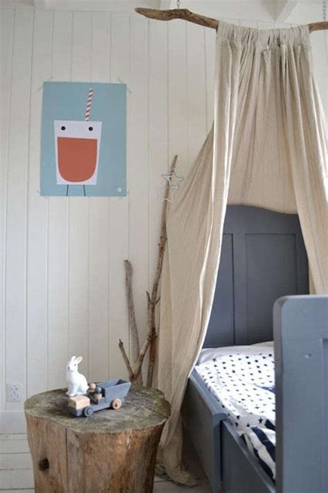 Why not add a bed canopy to give it a glamorous, cozy, and romantic feel. DIY: Children's Canopy Bed: Remodelista