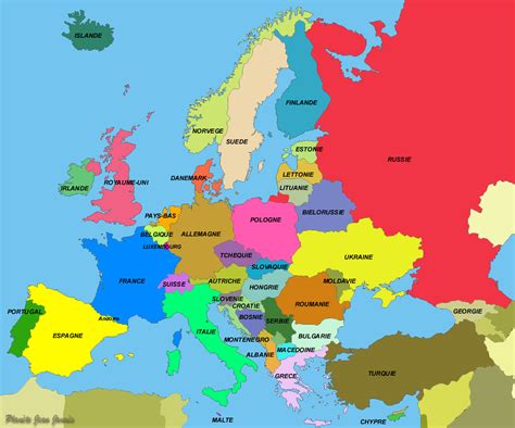 Carte Europe Placer Les Pays Deurope Sur La Carte