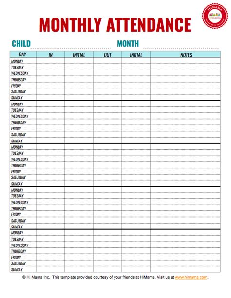 This printable business form template belongs to these categories: Daycare Sign In Sheet w/ Initials Template, Monthly per child (Mon-Sun) | Daycare forms, Sign in ...
