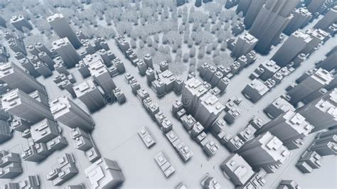 Abstract White Big 3d City Top View 4k Stock Video Video Of Building