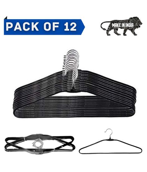 Orca Plastic Cloth Hangers Pack Of 12abs Plastic Wardrobe Organiser