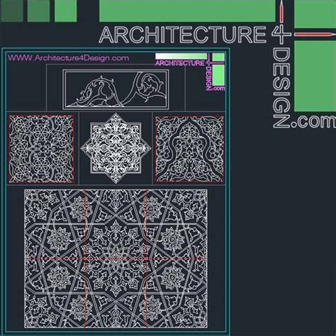 Islamic Architecture Ornament Motifs And Arches For AutoCad Collection Islamic