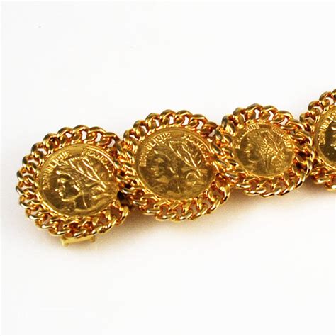Mimi Di N Gold French Coin Belt Buckle Estatebeads