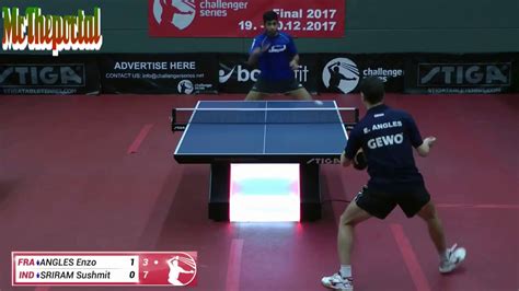 Segunda división italian serie b german 2. Table Tennis Challenger Series 2017 - Enzo Angles Vs Sriram Sushmit - - YouTube