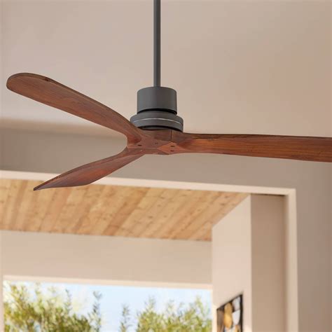 52 Modern Outdoor Ceiling Fan With Remote Large Solid Wood Bronze For