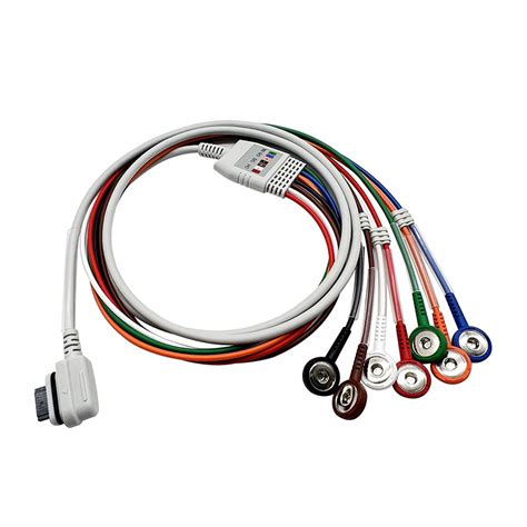 Ge Seer 7 Leads Holter Recorder Ecg Cable Aha Snap Ecg Patient Cable