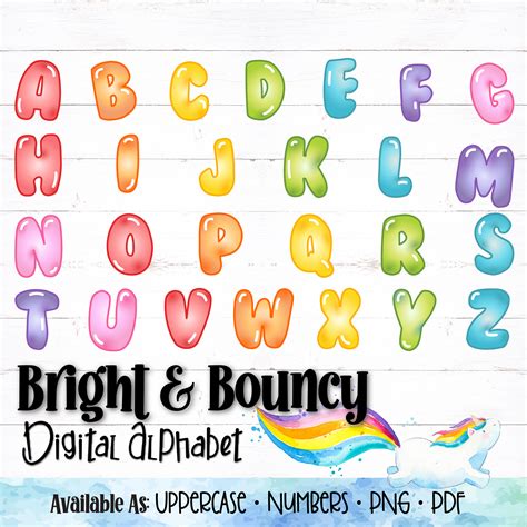 Printable Digital Alphabet Letters Bubble Letters Puff Etsy