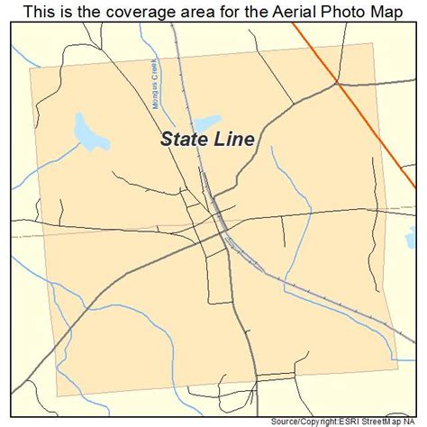 Aerial Photography Map Of State Line Ms Mississippi