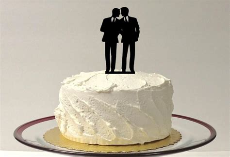 Gay Wedding Cake Topper Same Sex Cake Topper Gay Cake Topper Gay Silhouette Homosexual Wedding