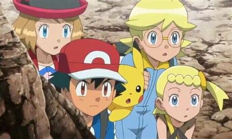 Ash Serena Clemont And Bonnie Pokemon Kalos Pokemon Pokemon Ash And Serena