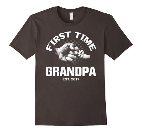 Mens First Time Grandpa Est 2017 T For New Grandpa T Shirt