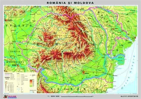 Romania Harta Fizica Pe Verso Harta In Contur • Materialedidacticero