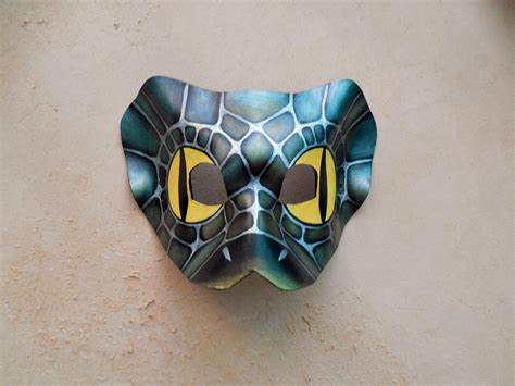 Snake Leather Mask Halloween Mask Masquerade Mask Etsy