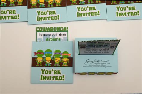 ninja turtles invitations | Invitations, Circus party invitations, Baby shower invitations