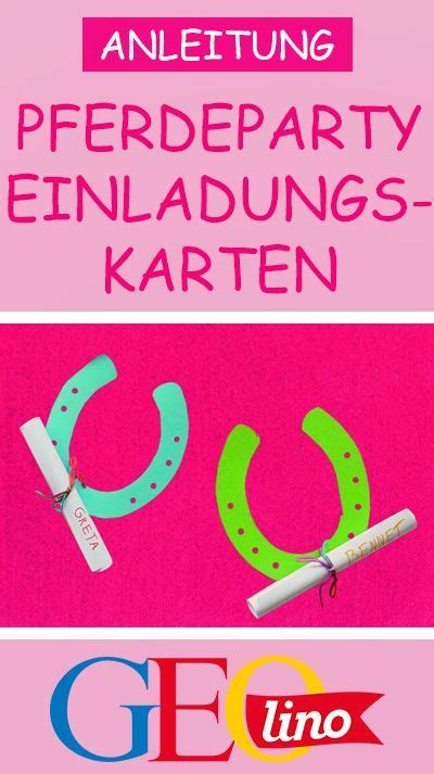 Das wird sich sicher schnell in kindergarten und schulen rumsprechen. Hufeisen-Einladungskarten | Kindergeburtstag pferde ...