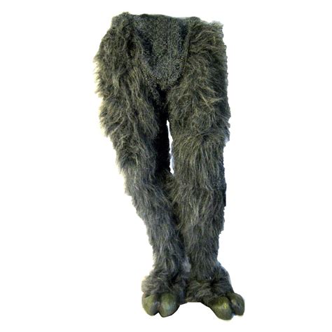 Krampus Legs Hooves Gray Hairy Pants Feet Adult Latex Halloween