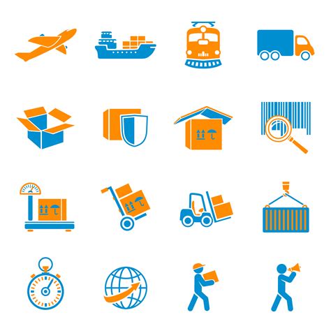 Shipping Delivery Icons Set 460229 Vector Art At Vecteezy