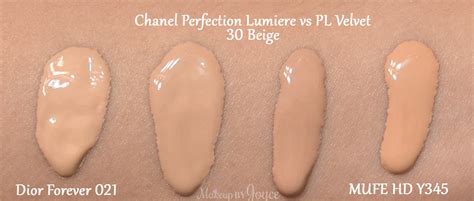 Makeupbyjoyce Swatches Comparisons Chanel Foundations