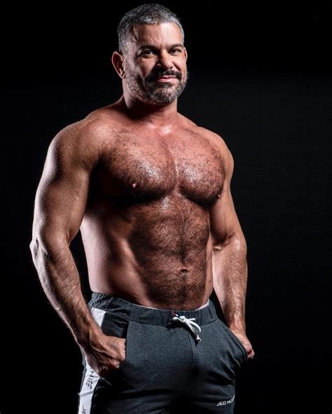Handsome Older Men Muscle Bear Hairy Chest Male Physique Hairy Men Body Language Male