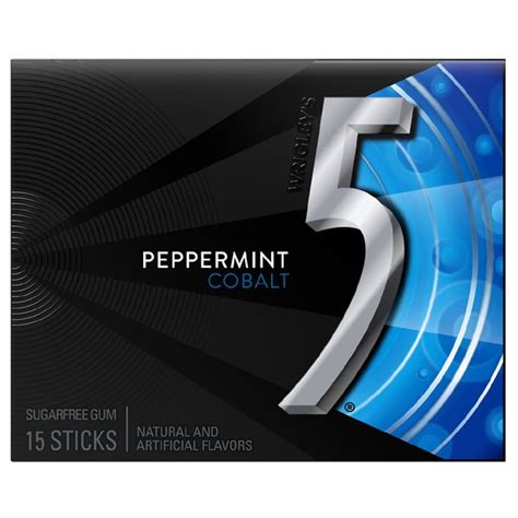 Five Peppermint Cobalt Sugarfree Gum Cobalt 1source