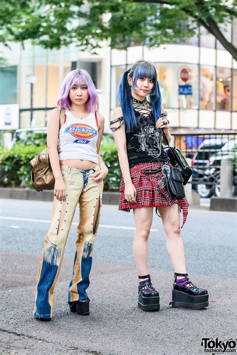 Gravure Idol Ame And Japanese Pop Idol Roku On The Street In Harajuku