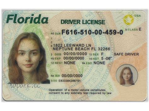 Florida Scannable Id Card Idparkcc