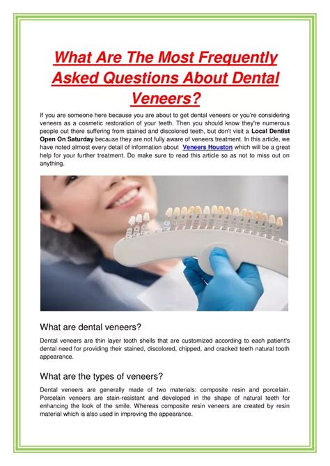 Ppt What Are The Most Frequently Asked Questions About Dental Veneers