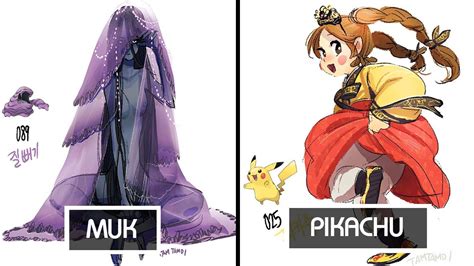 Artist Illustrates Pok Mon Characters Into Humans Version Youtube