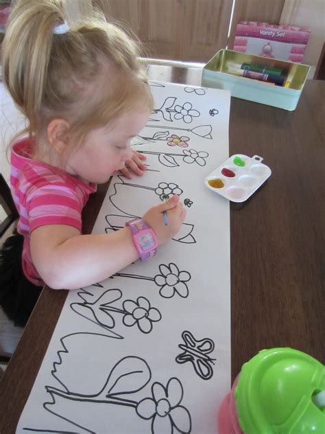 Learn With Play At Home Paint A Garden In The Lines