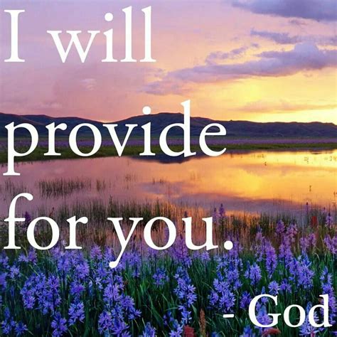 God will provide | Gods promises, God will provide, God