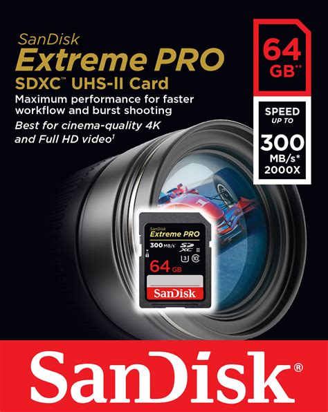 Sandisk 64gb Extreme Pro Sdxc 300mbs