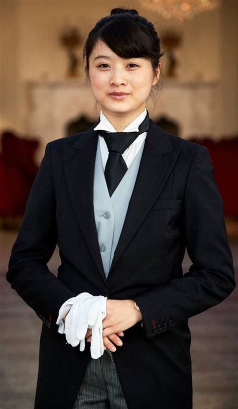 Butler Dressed In Formal Work Uniform Butler Outfit Female Butler