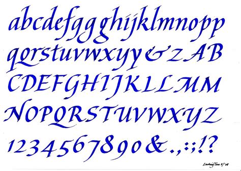 How To Write Italic Calligraphy Alphabet Calligraphy And Art