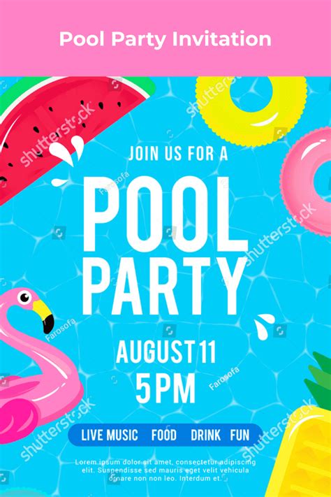 10 Best Pool Party Invitations Templates Free And Premium Templates