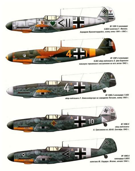 Messerschmitt Bf 109 Fandg Variants Wwii Fighter Planes Luftwaffe