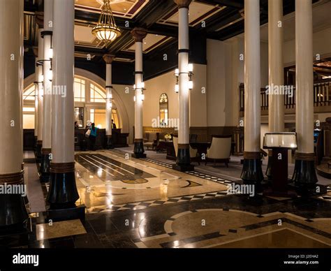 Lobby Of The Driskill Hotel Downtown Austin Texas Stock Photo Alamy