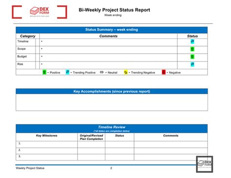 Weekly Report Samples To A Boss Pdf 6 Status Report Templates Free