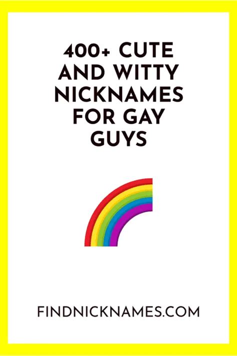 400 Mean And Witty Nicknames For Gay Guys — Find Nicknames