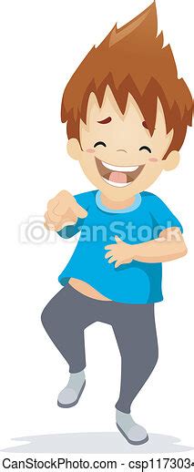 Eps Vector Of Laughing Kid Illustration Of A Boy Laughing Out Loud