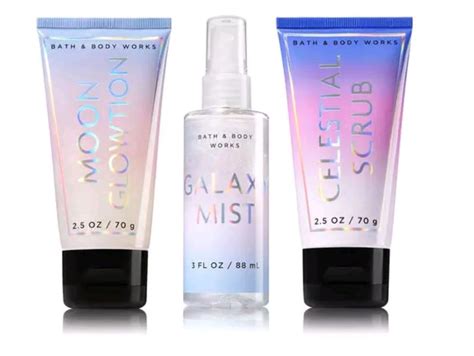 3 Bath And Body Works Cosmic Candy Moon Glowtion Celestial Scrub And Galaxy