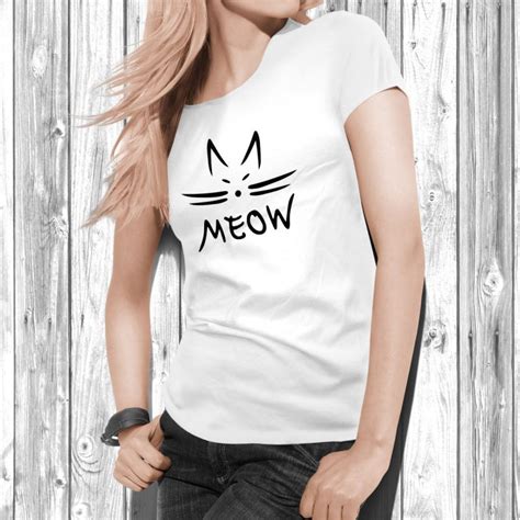 Meow Ladies T Shirt Girls E Shop