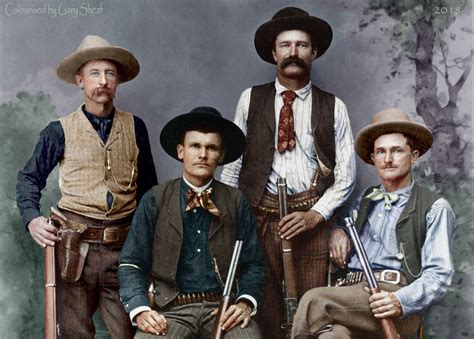 Texas Rangers In Shafter Texas 1892 Colourised By Gary Sheaf