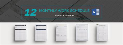 Monthly Work Schedule Template 26 Free Word Excel Pdf Format