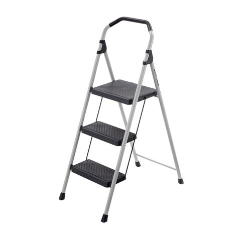Gorilla Ladders 3 Step Lightweight Steel Step Stool Ladder With 225 Lb