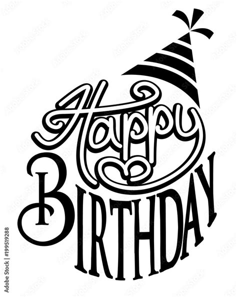Happy Birthday Icon Design Stock Vector Adobe Stock