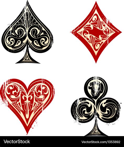 Playing Cards Symbols Royalty Free Vector Image