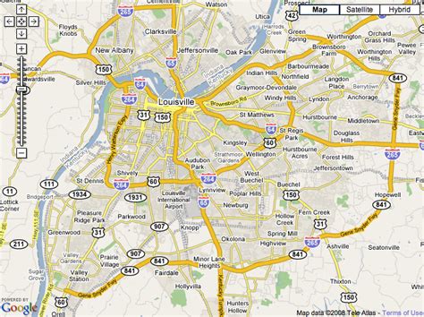 Louisville Map Free Printable Maps